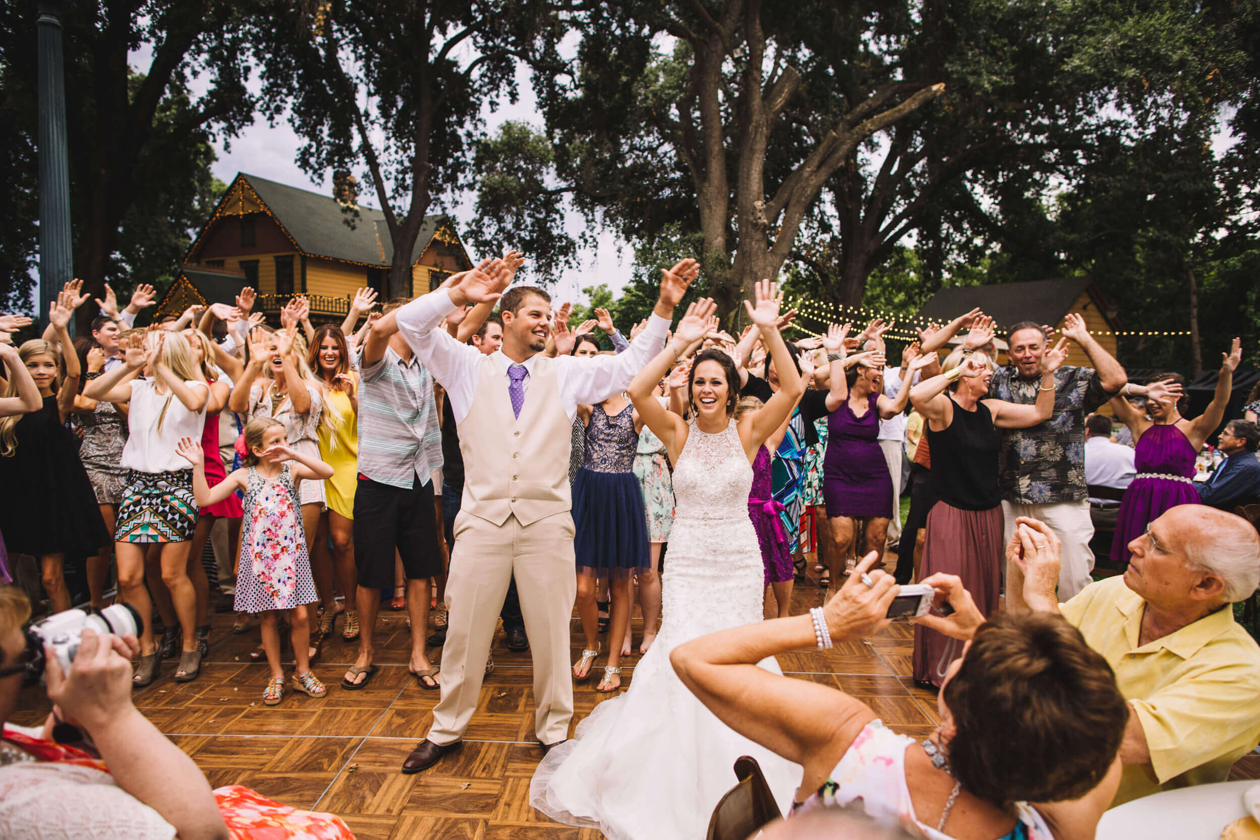 Bend-Event-Sound-Dance-Off-June- DJ leads the celebration dance.
